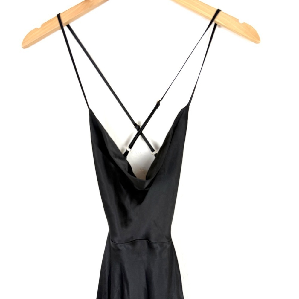 Shona Joy Thalia Bias Open Back Midi Dress Black - Picture 5 of 13